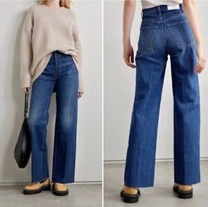 RE/DONE 70s Ultra High Rise Wide Leg Button Fly Jean In Broken Blue Size 30